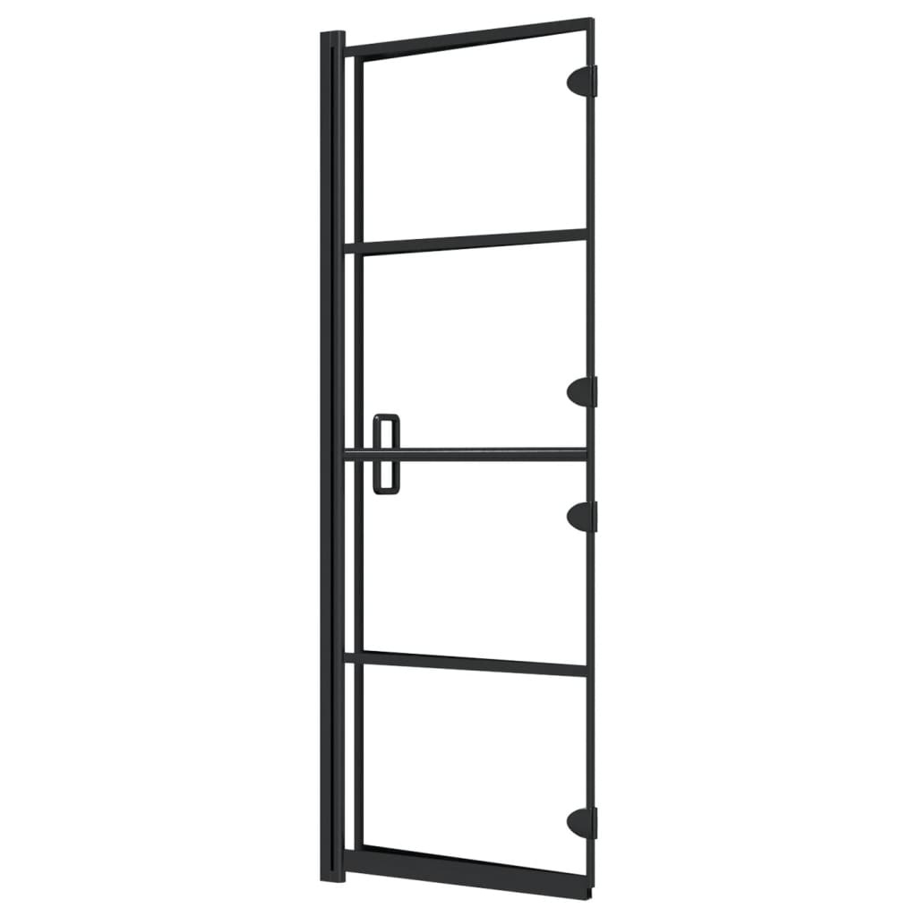 vidaXL Douchewand inklapbaar 100x140 cm ESG zwart
