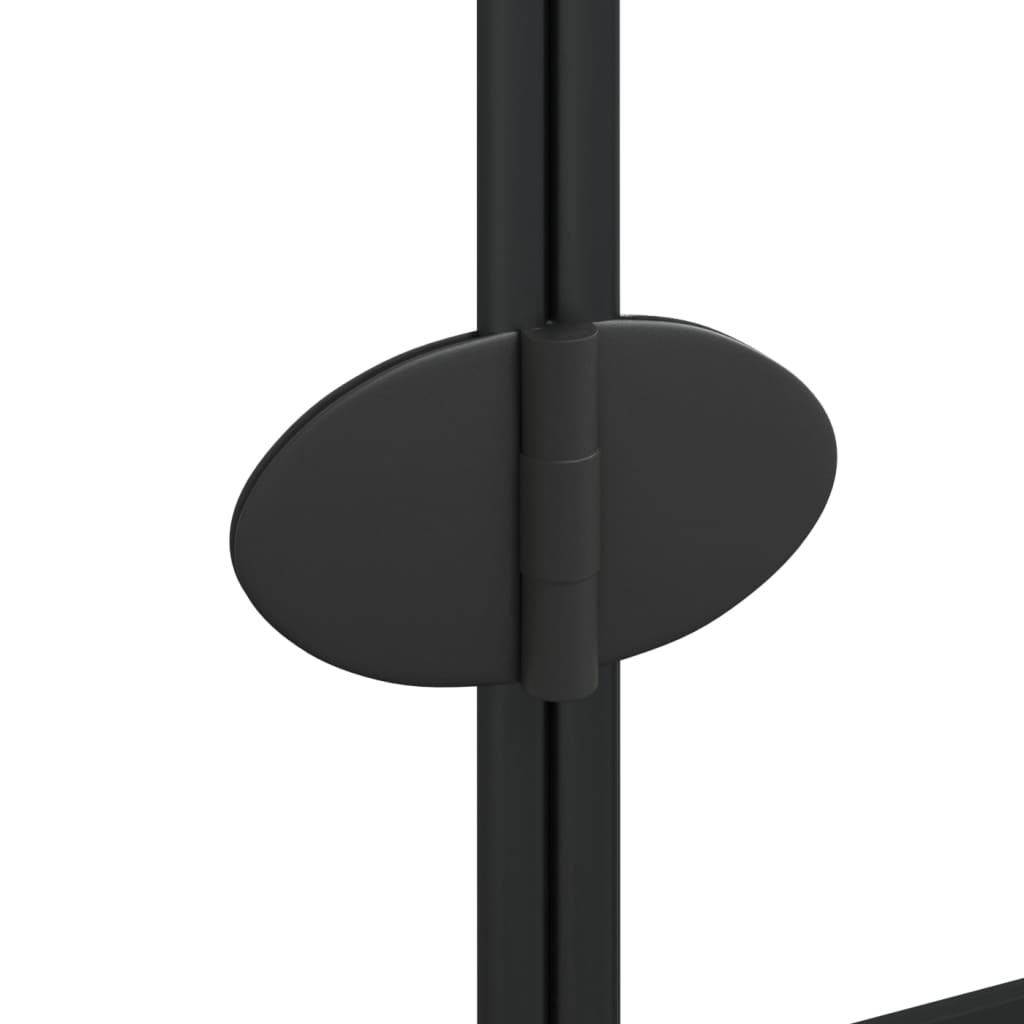 vidaXL Douchewand inklapbaar 100x140 cm ESG zwart