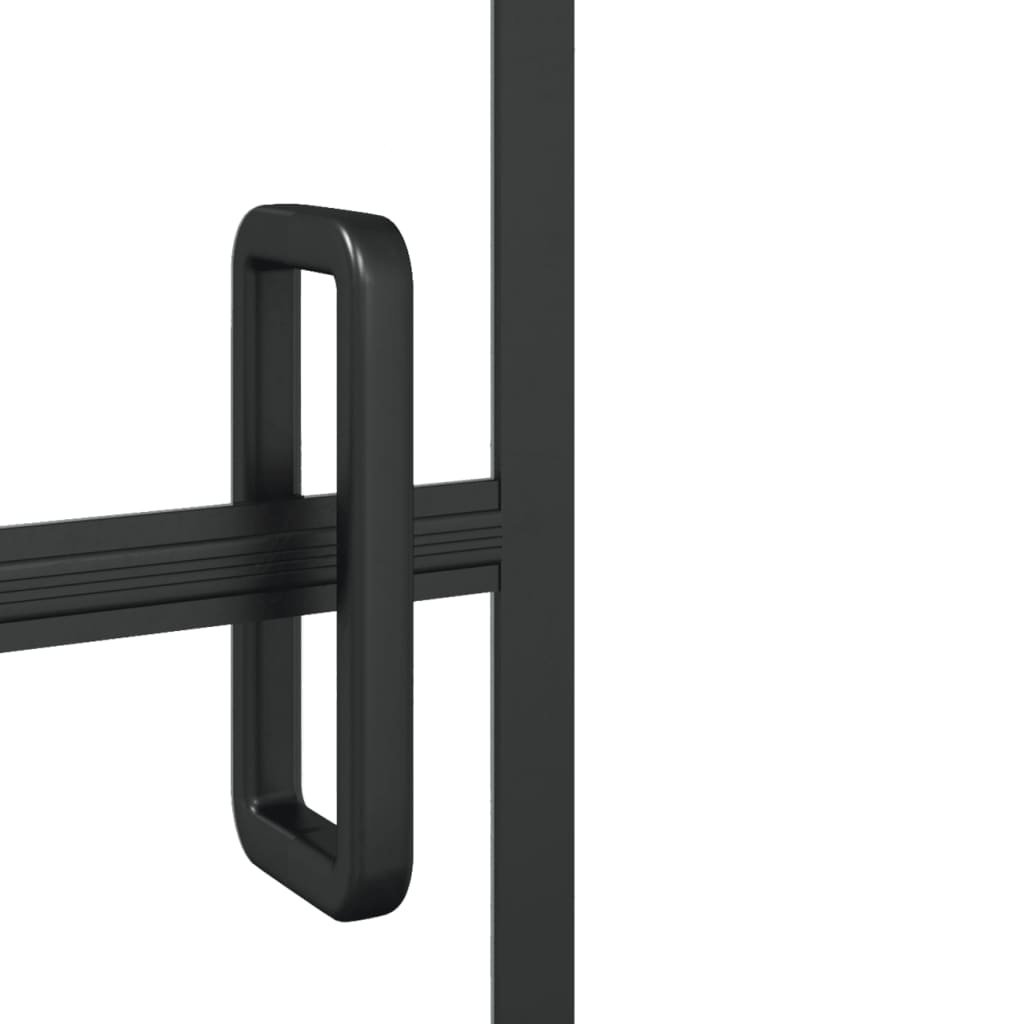 vidaXL Douchewand inklapbaar 100x140 cm ESG zwart