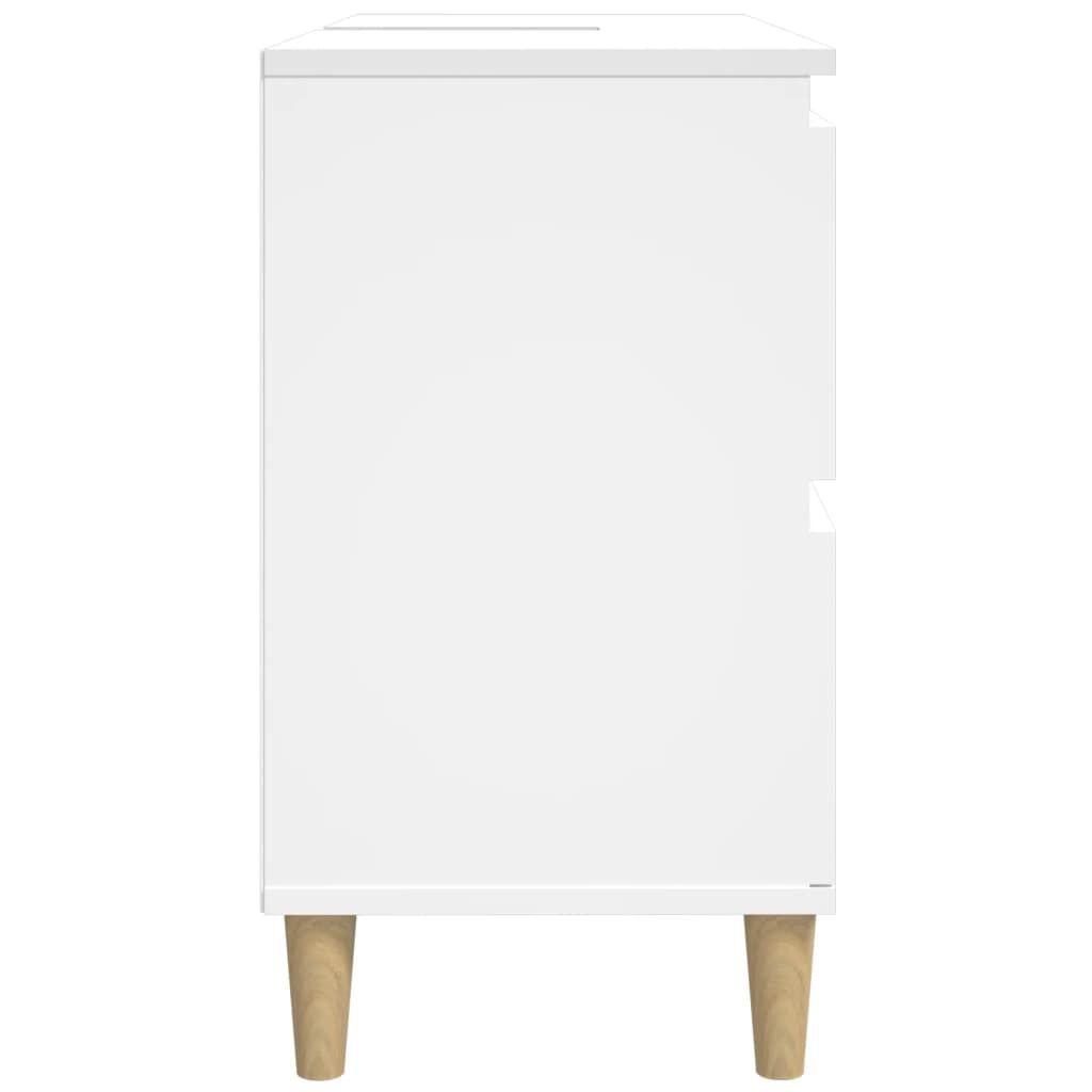 vidaXL Wastafelkast 80x33x60 cm bewerkt hout wit