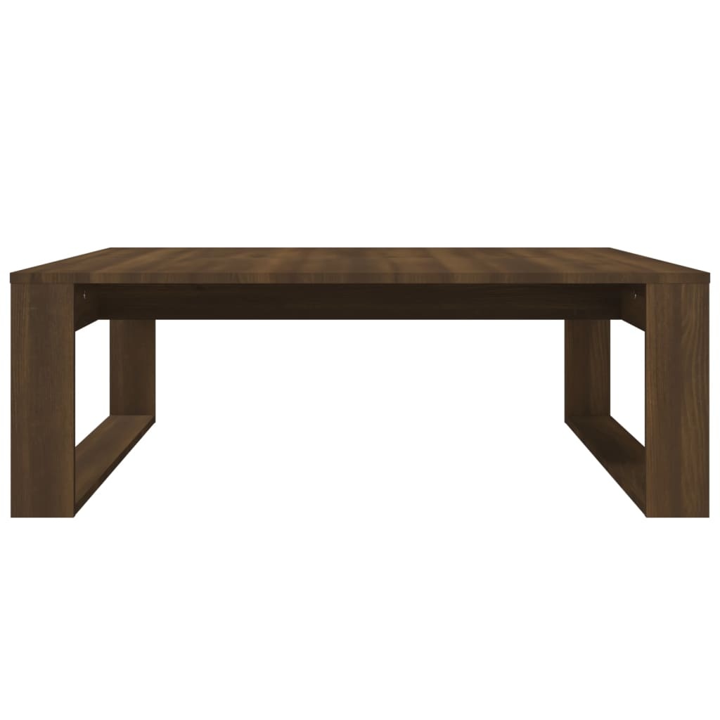 vidaXL Salontafel 100x100x35 cm bewerkt hout bruin eikenkleur