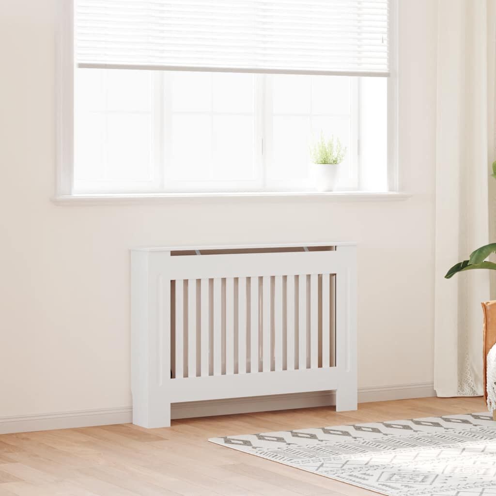 vidaXL Radiatorombouw 112 cm MDF wit