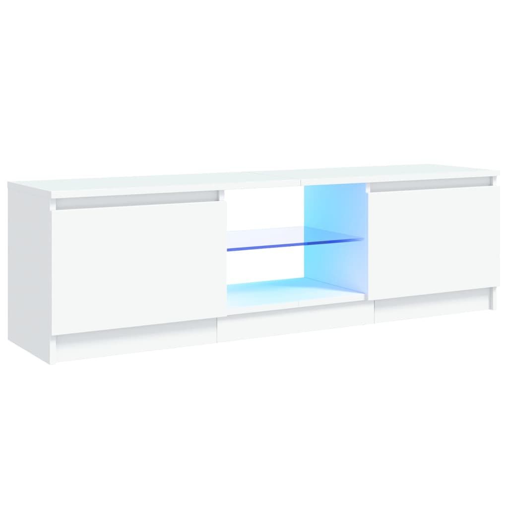 vidaXL Tv-meubel met LED-verlichting 120x30x35,5 cm wit