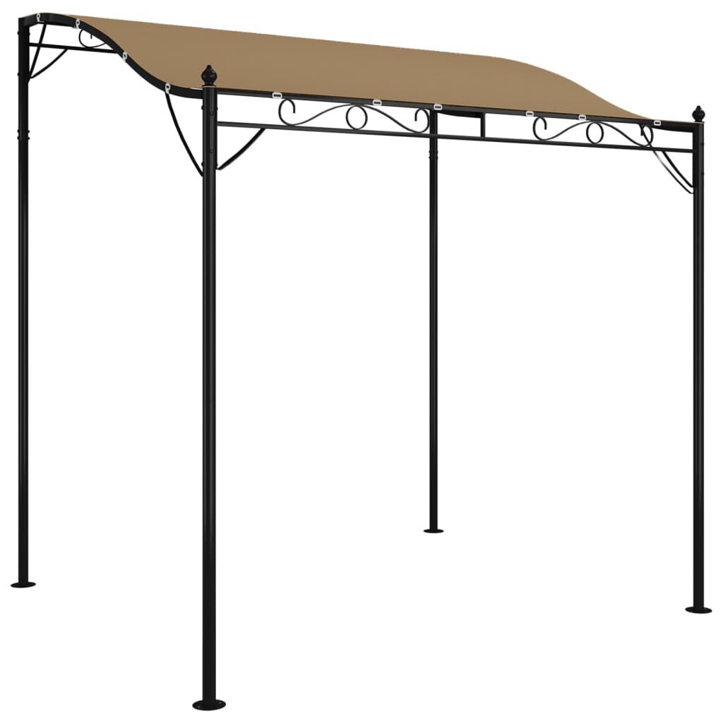 vidaXL Luifel 2x2,3 m 180 g/m² stof en staal taupe