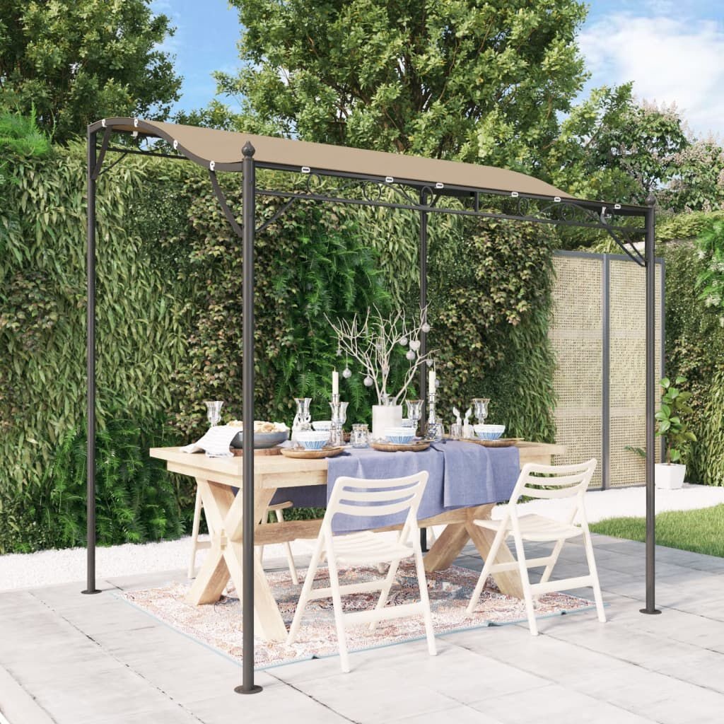 vidaXL Luifel 2x2,3 m 180 g/m² stof en staal taupe