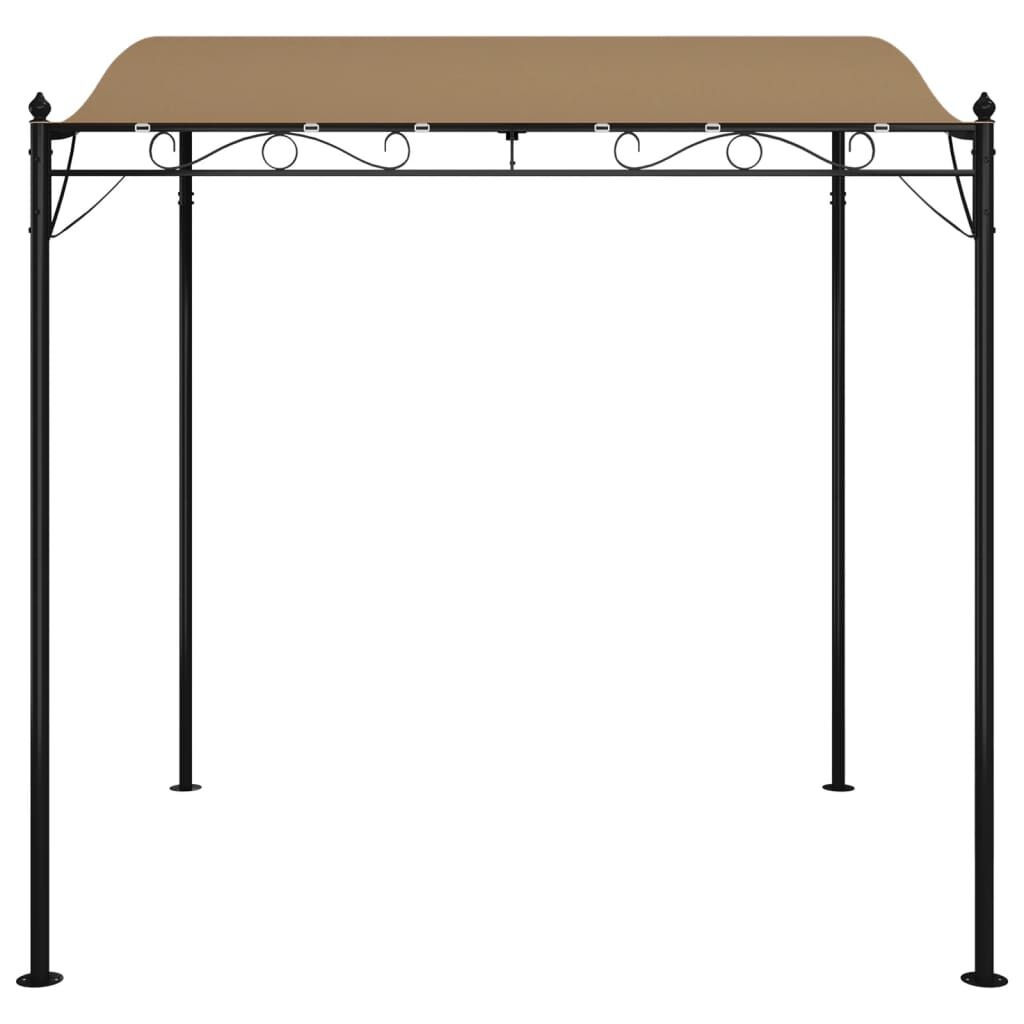 vidaXL Luifel 2x2,3 m 180 g/m² stof en staal taupe