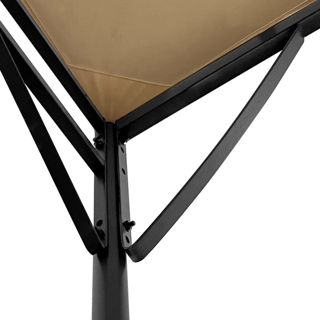 vidaXL Luifel 2x2,3 m 180 g/m² stof en staal taupe