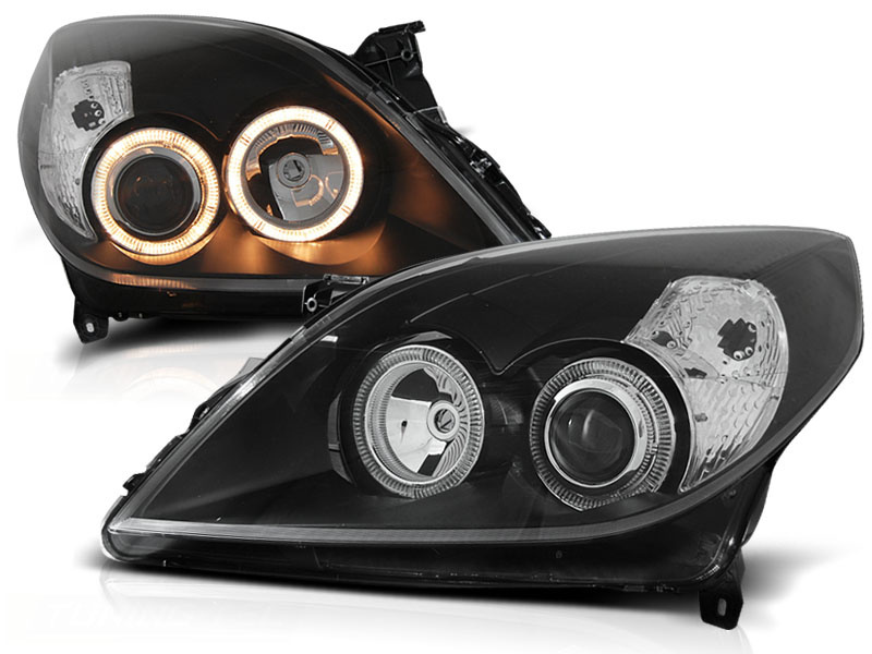 Opel Vectra C Angel Eyes Koplampen Zwart -55%! Nergens Goedkoper!