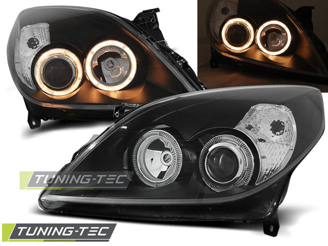 Opel Vectra C Angel Eyes Koplampen Zwart -55%! Nergens Goedkoper!