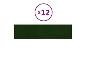 vidaXL Wandpanelen Fluweel Donkergroen - 12 Stuks - 46% Korting!