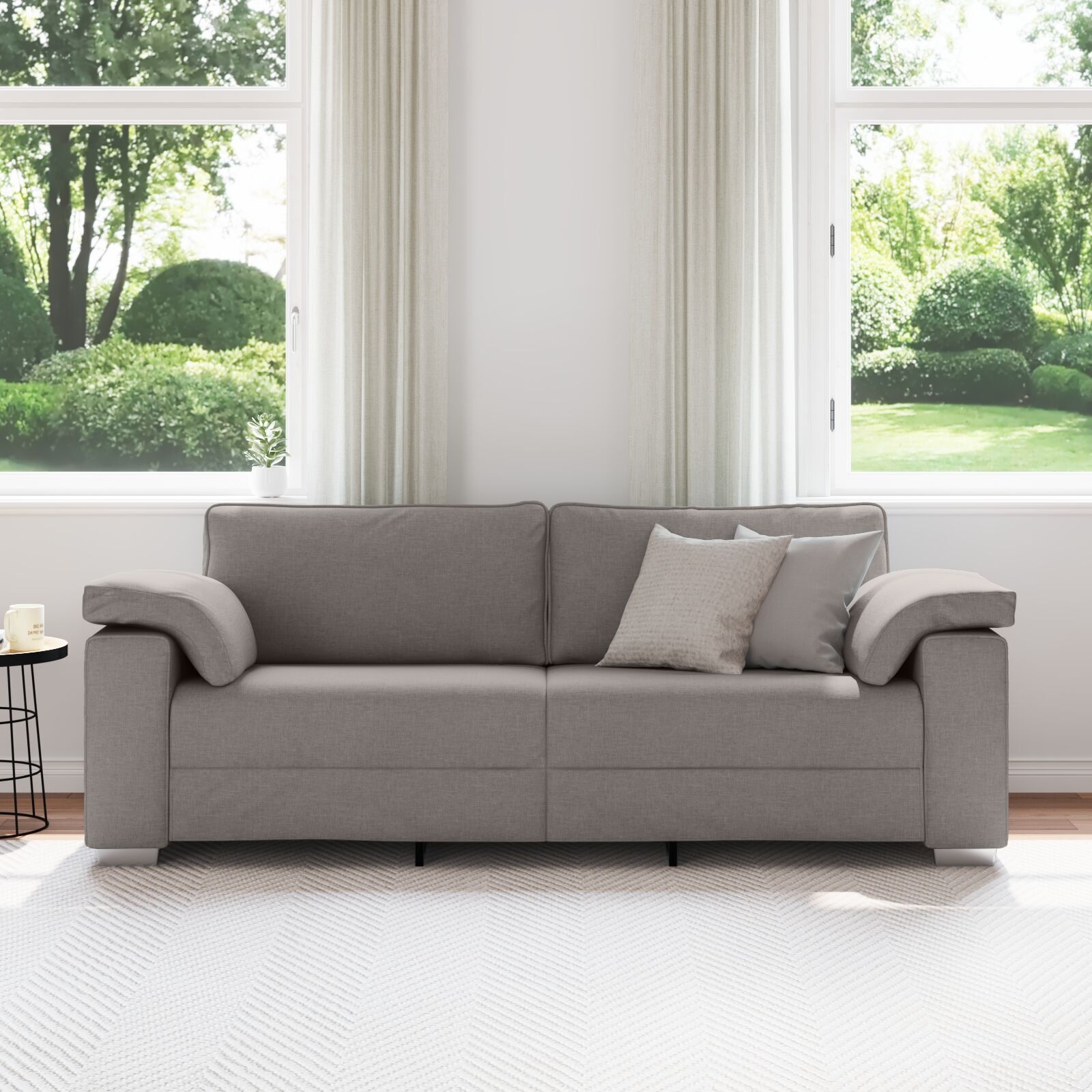 vidaXL Taupe Bank - 35% Korting! Ruime 3-zits Sofa