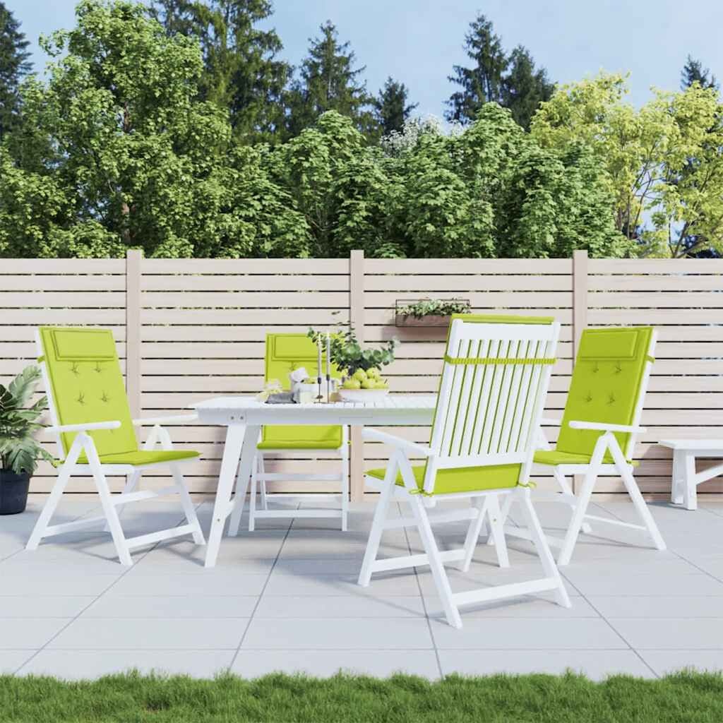 vidaXL Stoelkussens Hoge Rug 4st Heldergroen -40%