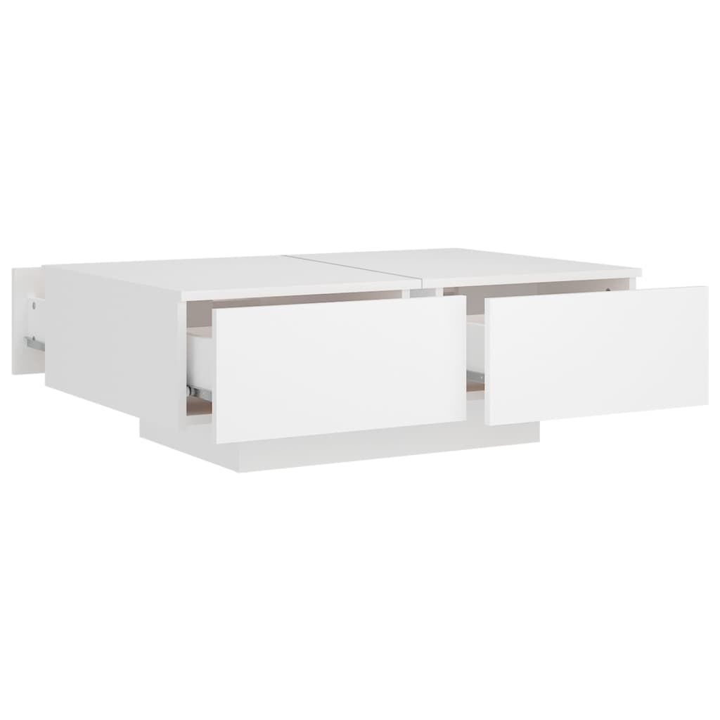 vidaXL Salontafel Wit Hout 90x60cm - 35% Korting!