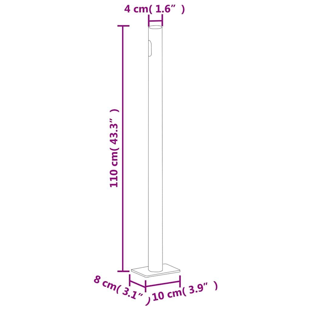 vidaXL Uittrekbaar Tuinscherm 180x500cm Grijs - 40% Korting!