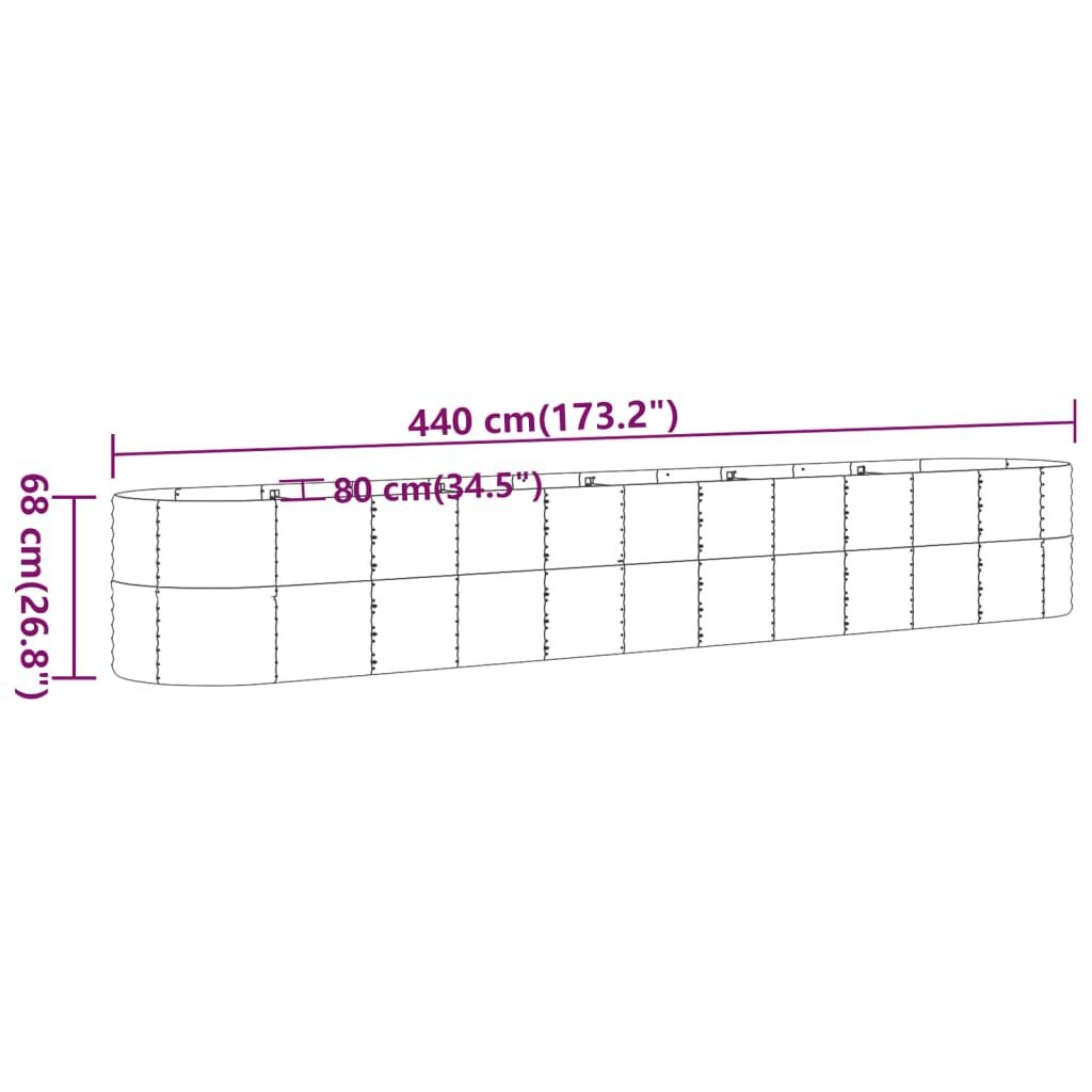 vidaXL Plantenbak Antraciet 440cm - 40% Korting!
