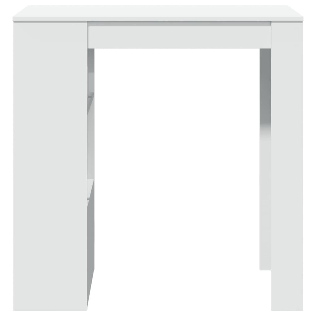 vidaXL Bartafel Wit - 102cm + Rekken - 35% Korting!