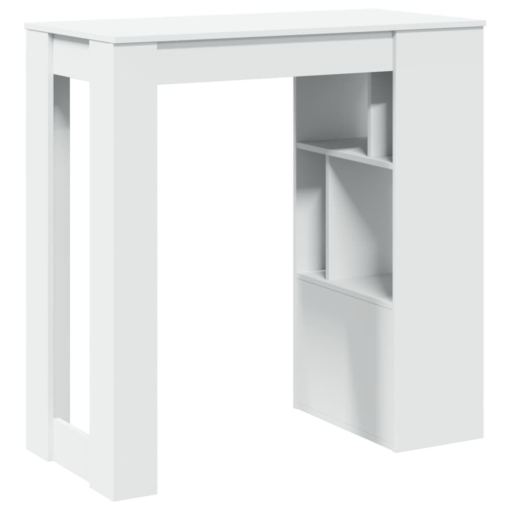 vidaXL Bartafel Wit - 102cm + Rekken - 35% Korting!