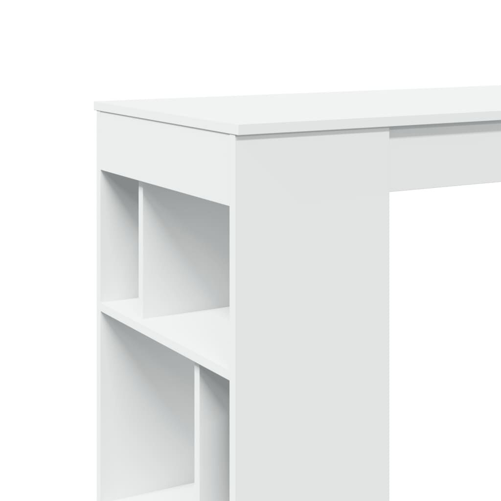 vidaXL Bartafel Wit - 102cm + Rekken - 35% Korting!