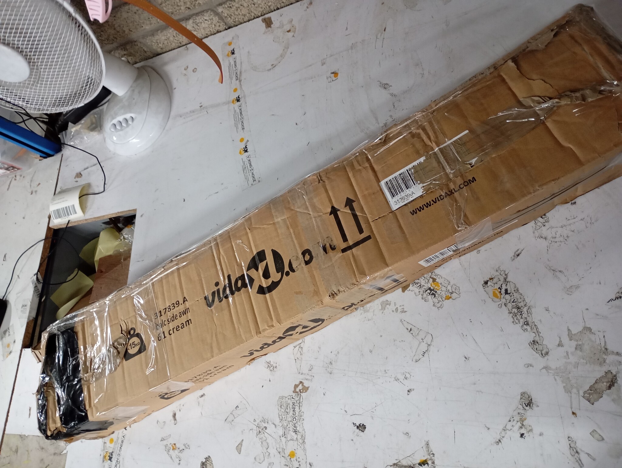 vidaXL Uittrekbaar Tuinscherm 160x300cm Crème - 55% Korting!