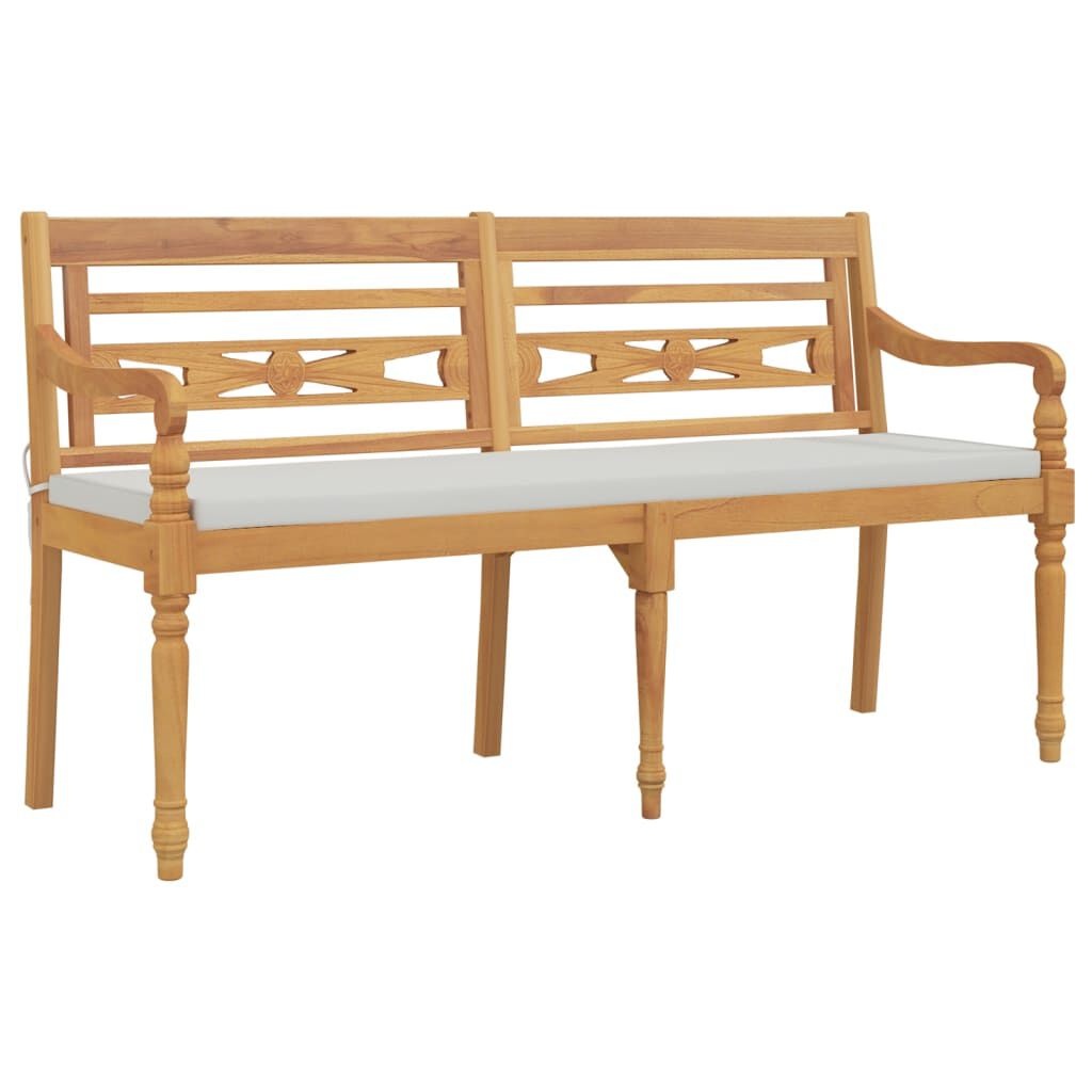 Batavia Teak Bankje 150cm + Kussen - 35% Korting!