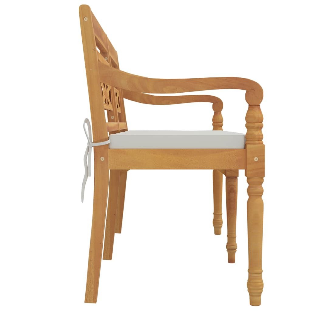Batavia Teak Bankje 150cm + Kussen - 35% Korting!