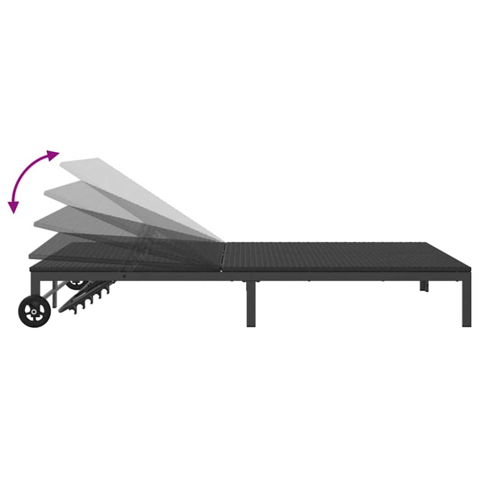 VidaXL 2-persoons Ligbed Zwart - 40% Korting!