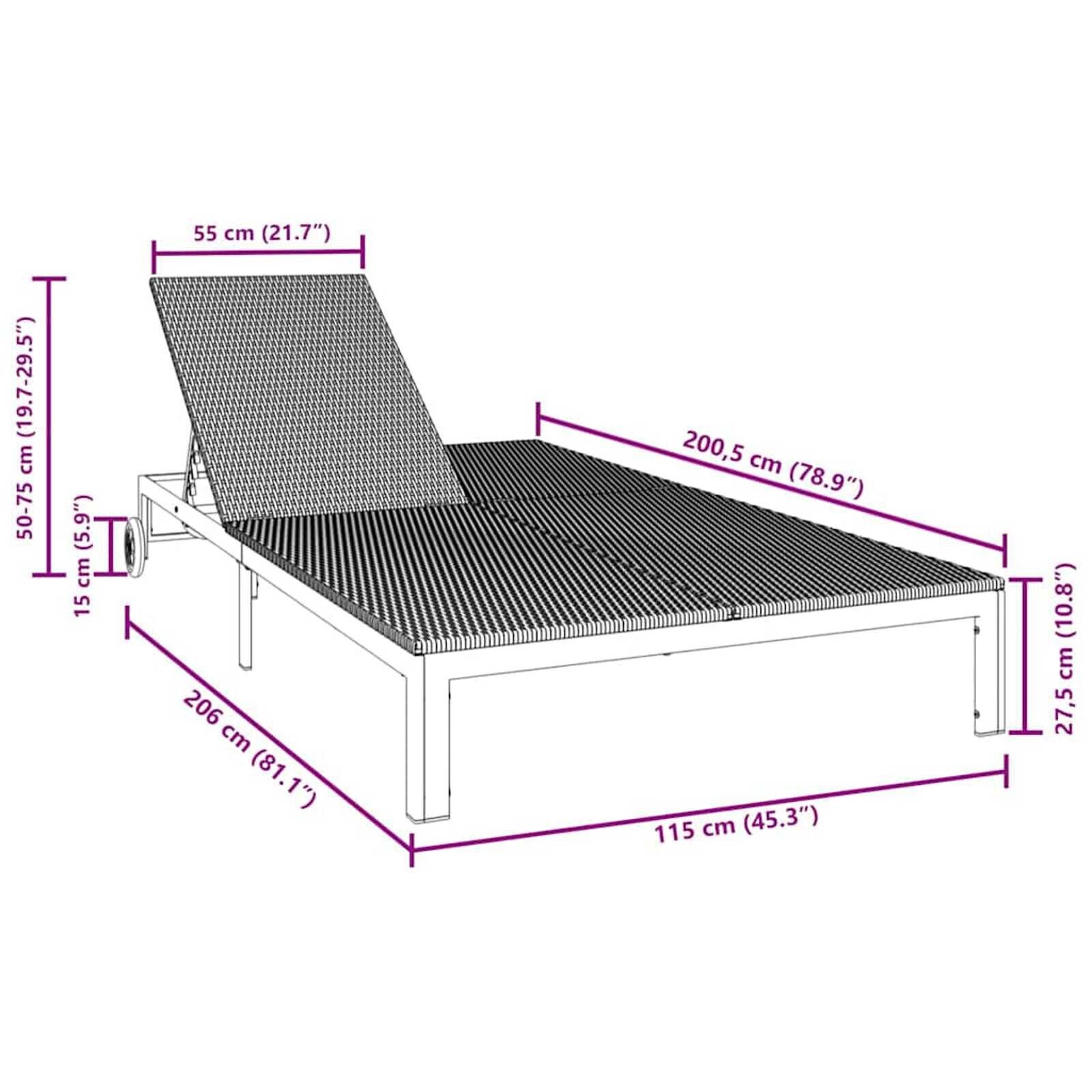 VidaXL 2-persoons Ligbed Zwart - 40% Korting!