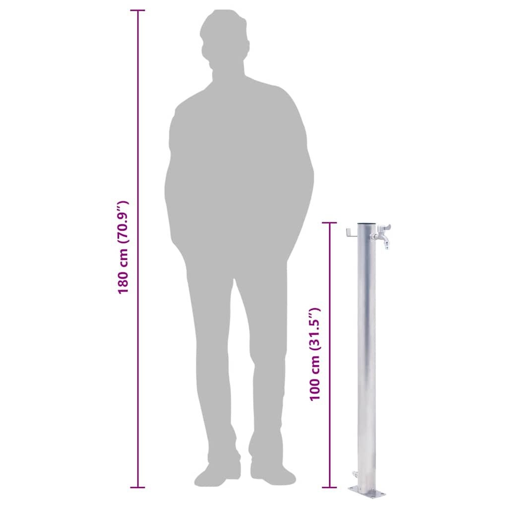 vidaXL Waterzuil RVS 100cm - 40% Korting! (Geretourneerd)