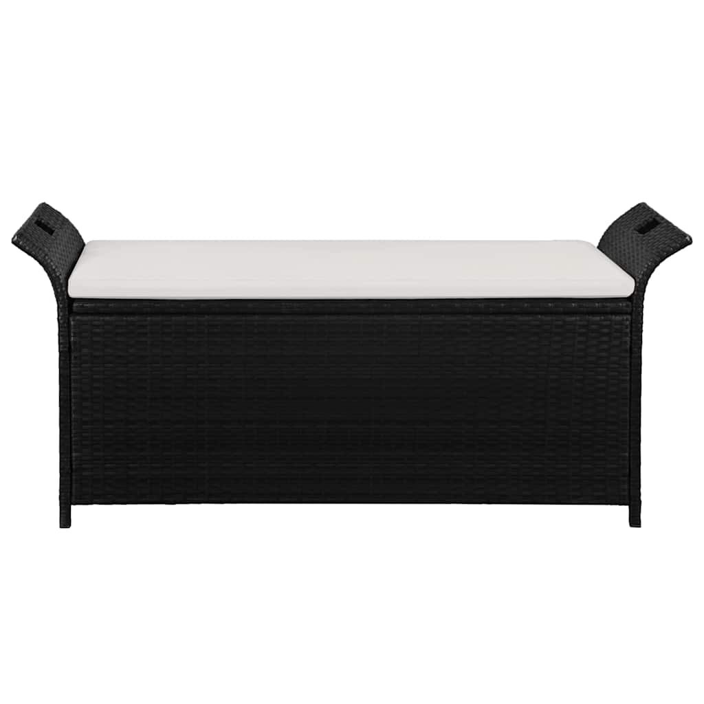 vidaXL Opbergbank Zwart Rattan 138cm - 35% Korting!