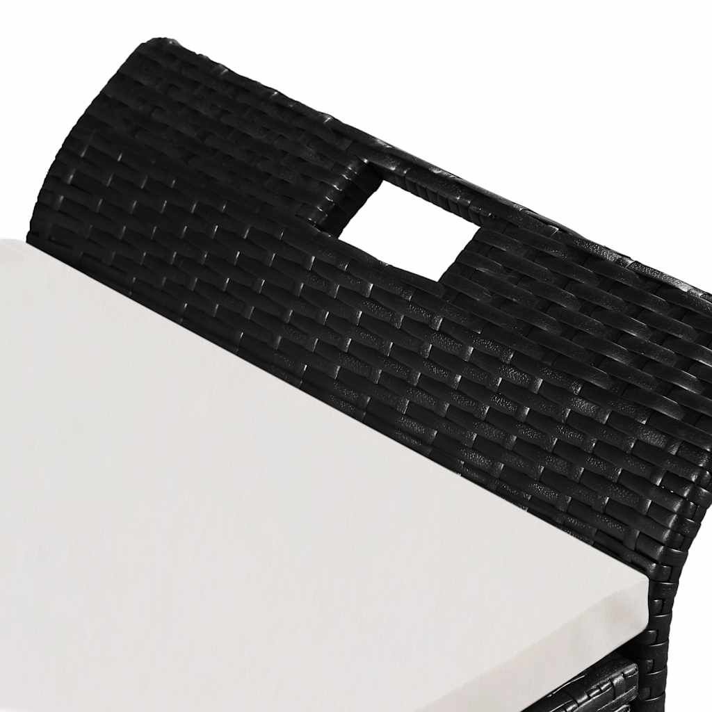 vidaXL Opbergbank Zwart Rattan 138cm - 35% Korting!