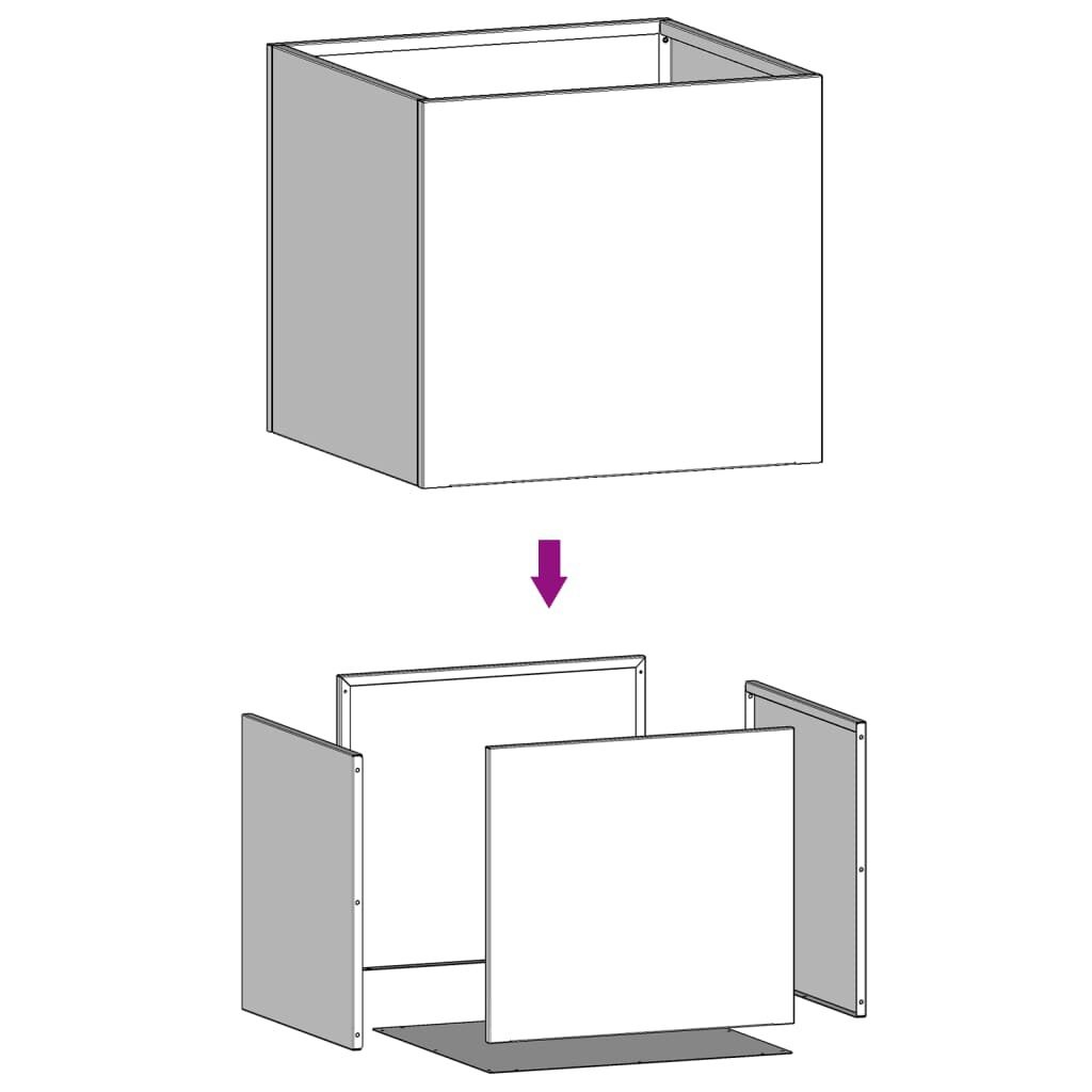 VidaXL Plantenbak RVS Zilver - 42x40x39cm - 47% Korting!