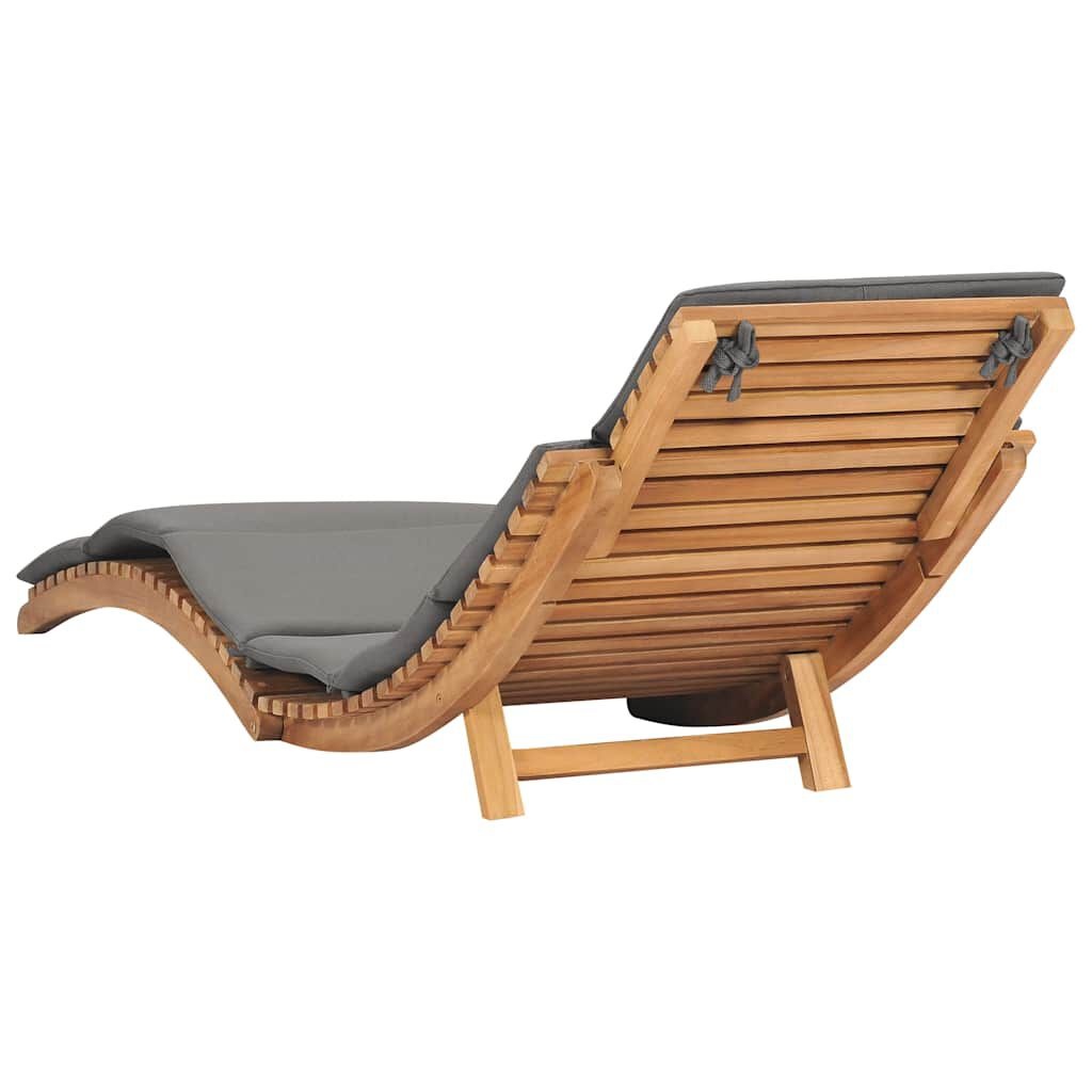 VidaXL Teakhouten Ligbed + Kussen - 46% Korting!