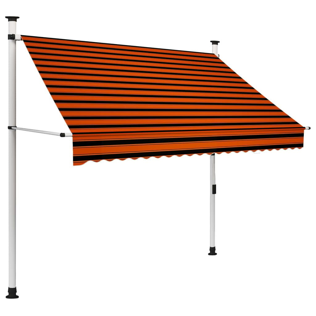 vidaXL Luifel 200cm Oranje/Bruin - Handmatig - 40% Korting!
