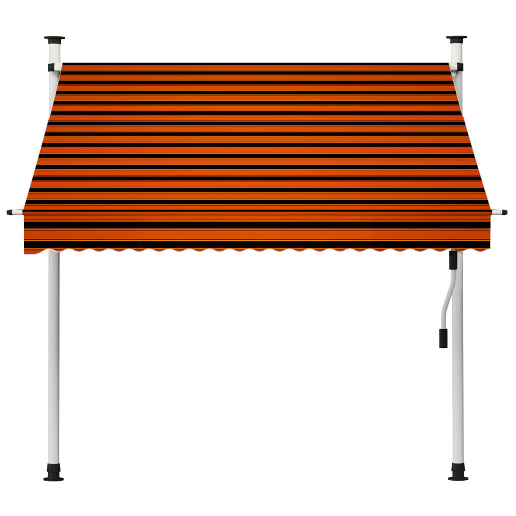 vidaXL Luifel 200cm Oranje/Bruin - Handmatig - 40% Korting!