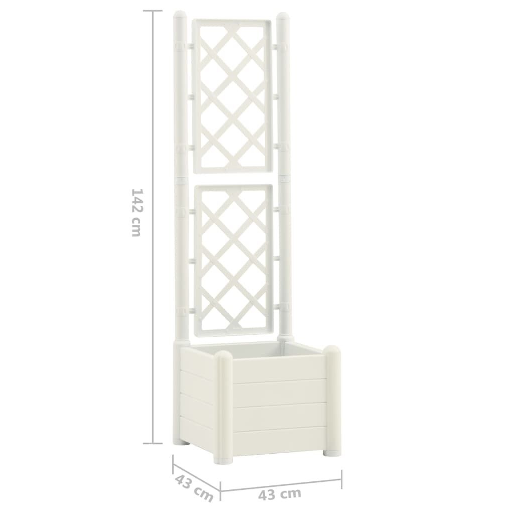 vidaXL Plantenbak met Latwerk Wit - 40% Korting!