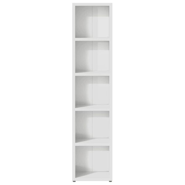 vidaXL Cd-kasten 2 st 21x16x93,5 spaanplaat hoogglans wit