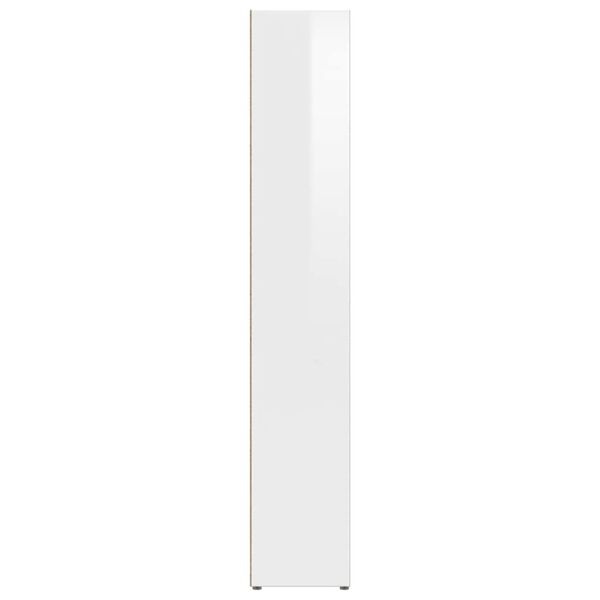vidaXL Cd-kasten 2 st 21x16x93,5 spaanplaat hoogglans wit