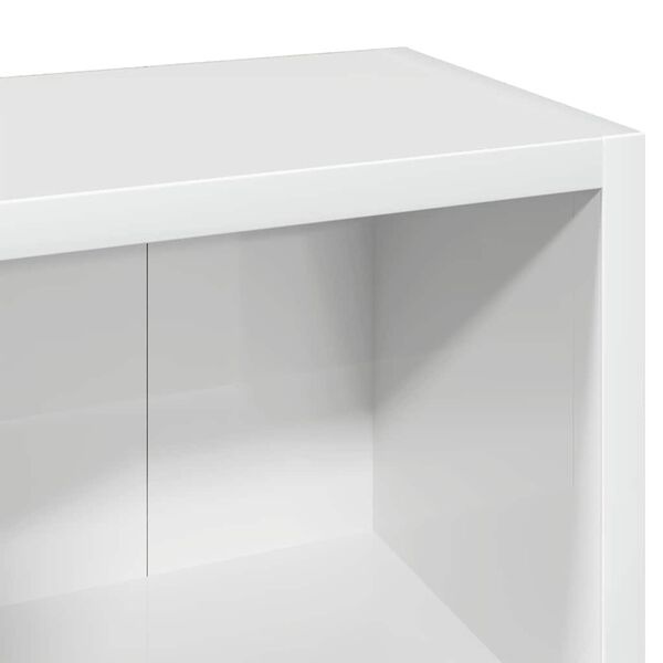 vidaXL Cd-kasten 2 st 21x16x93,5 spaanplaat hoogglans wit