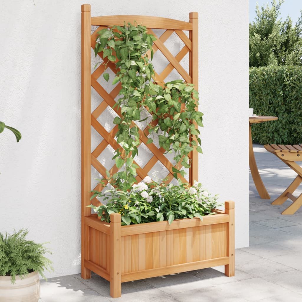 VidaXL Plantenbak met Latwerk Vurenhout Bruin - 35% Korting!