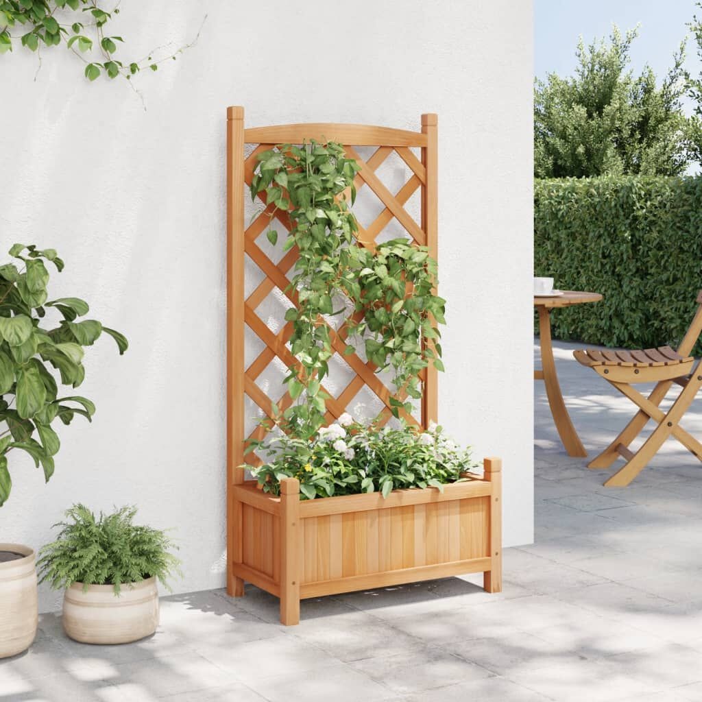VidaXL Plantenbak met Latwerk Vurenhout Bruin - 35% Korting!