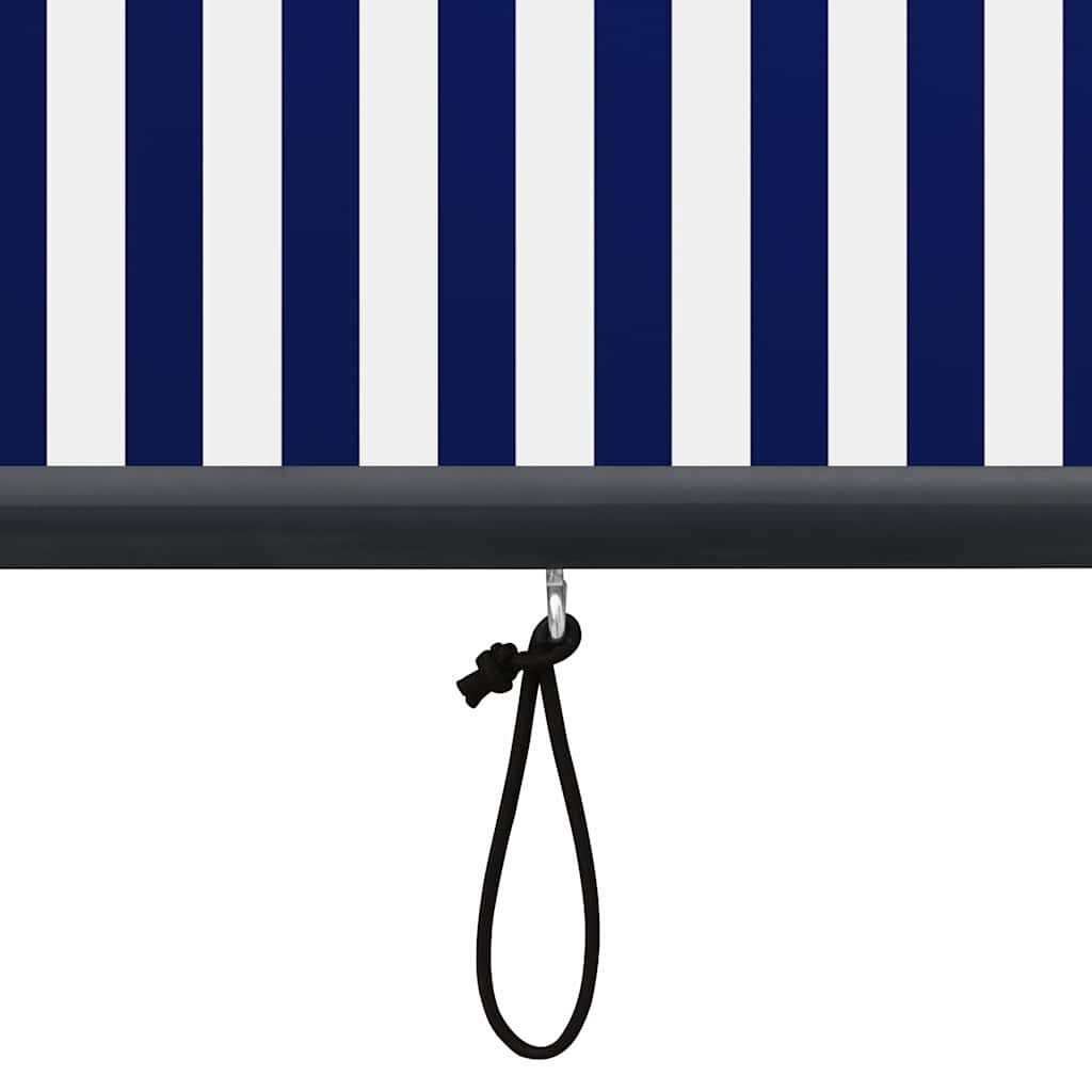 vidaXL Rolgordijn Buiten 80x250 Blauw/Wit - 40% Korting!