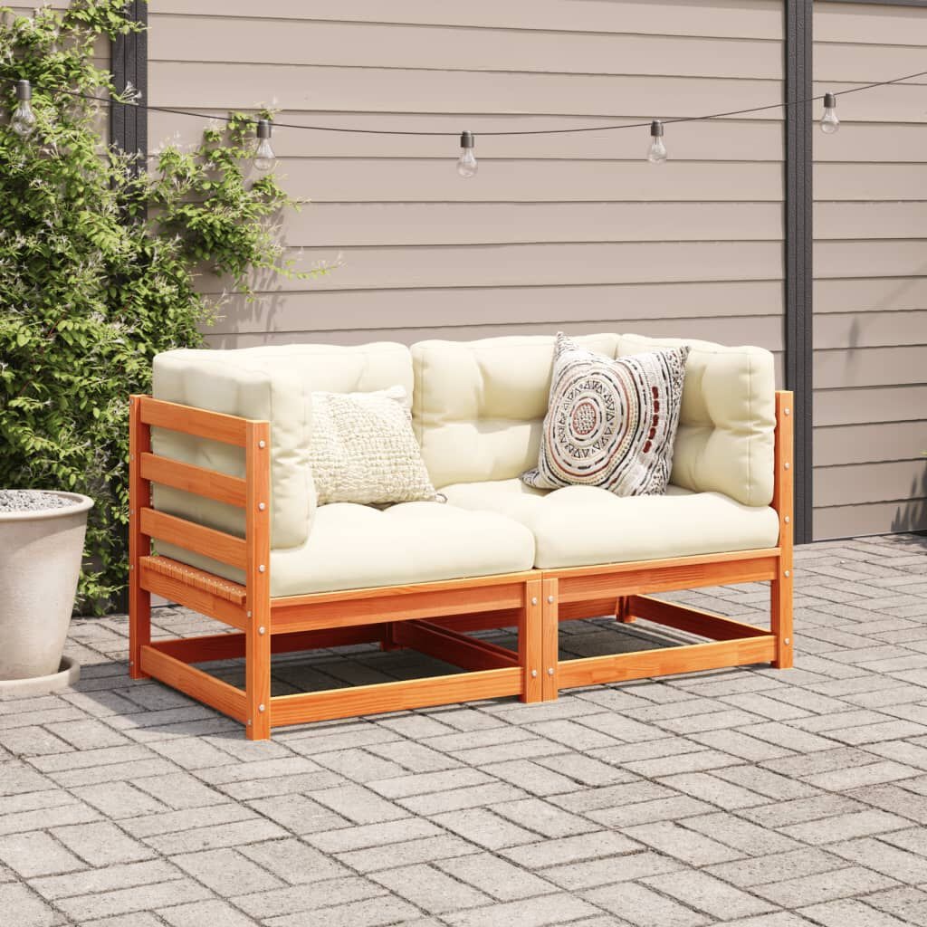 VidaXL Loungeset Grenenhout Wasbruin - 2-delig - 40% Korting!