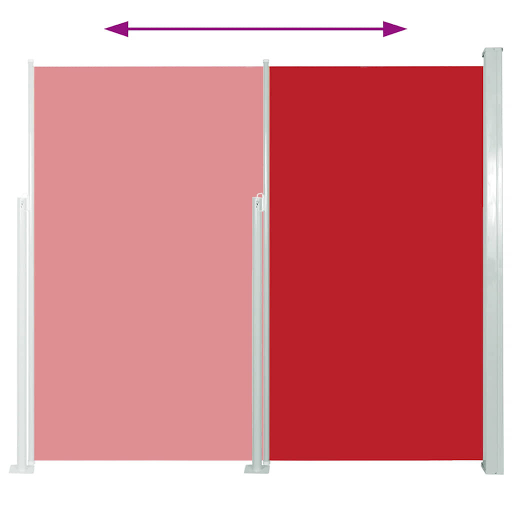 vidaXL Uittrekbaar Tuinscherm Rood 170x300cm - 40% Korting!