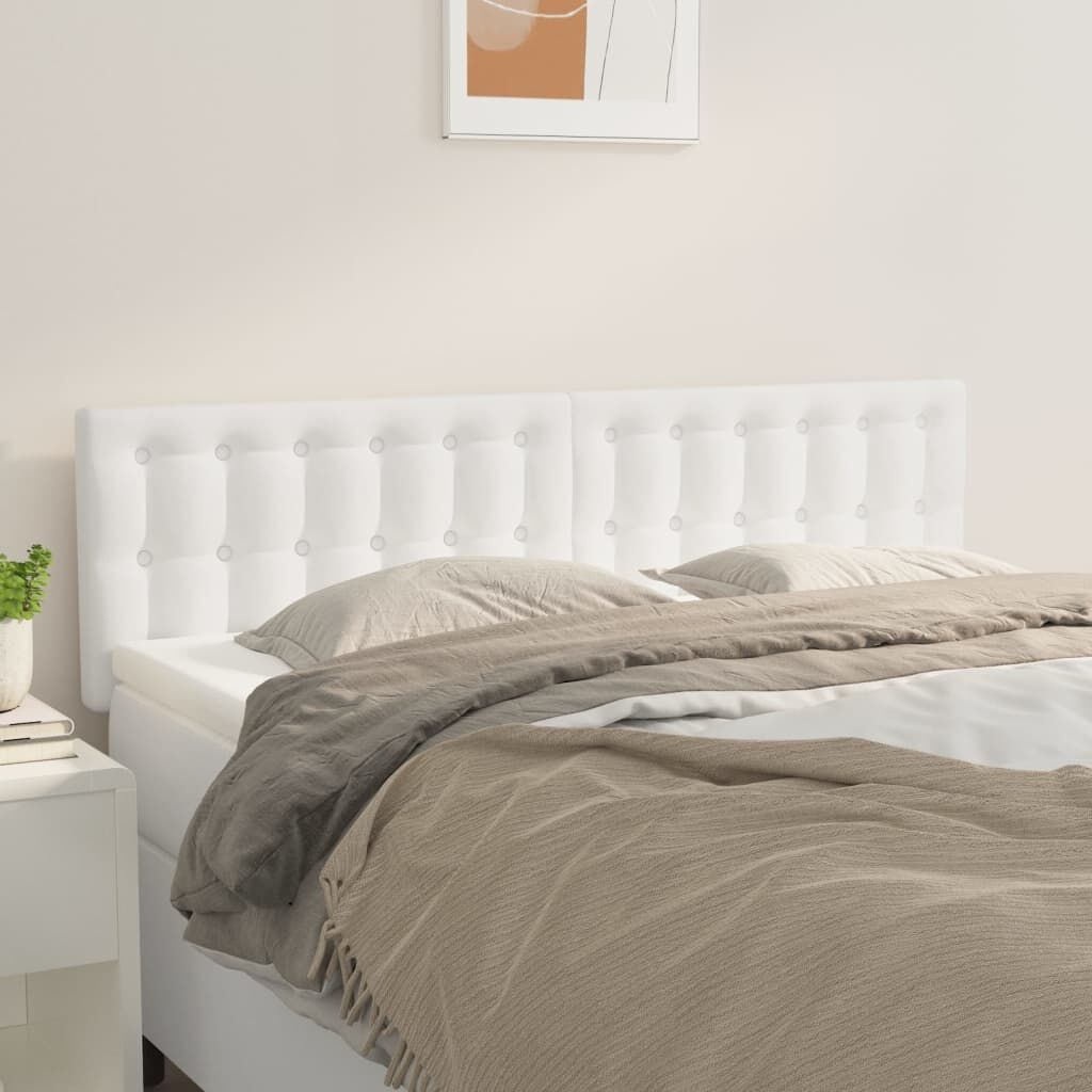 2x Wit Kunstleren Hoofdbord 72cm - 35% Korting!