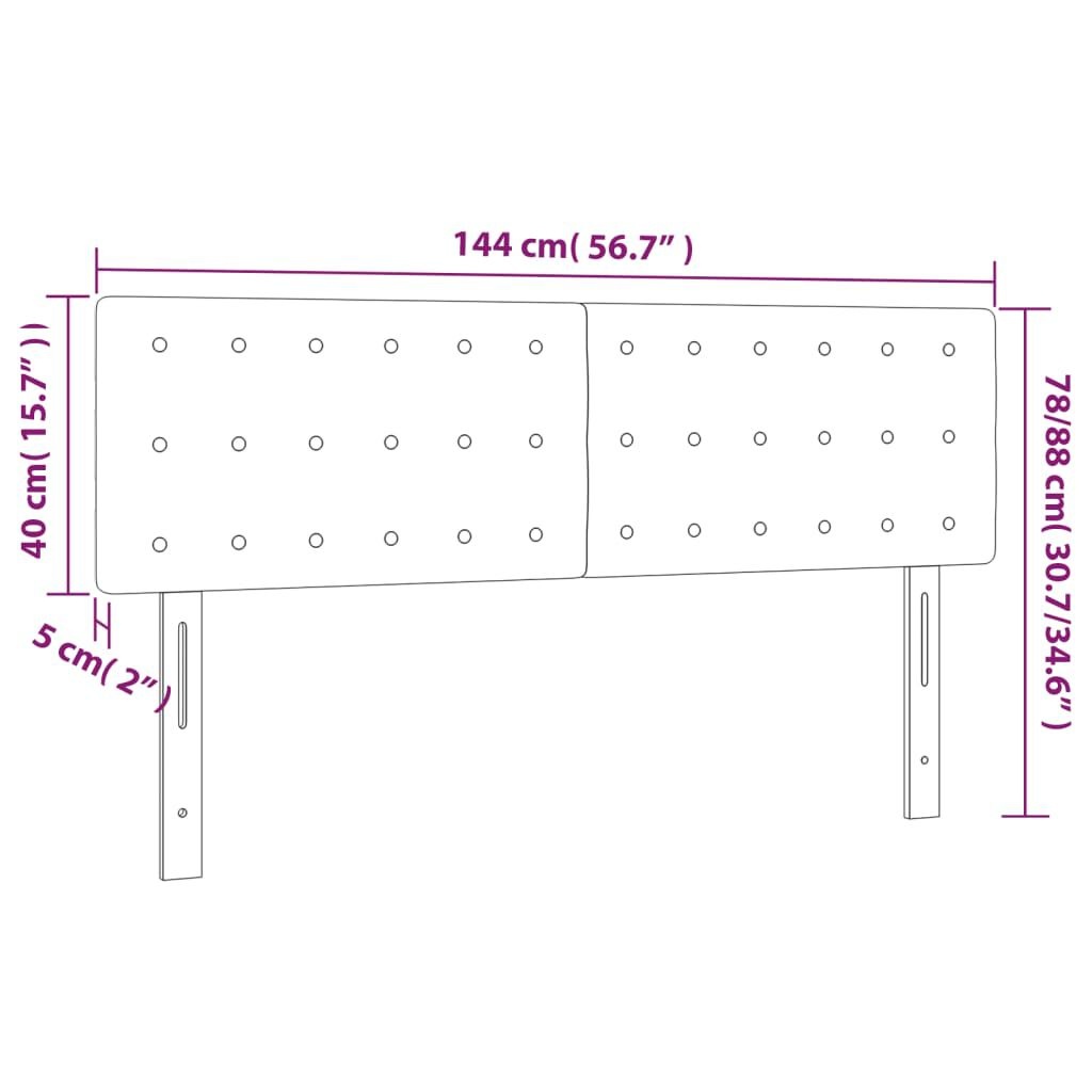 2x Wit Kunstleren Hoofdbord 72cm - 35% Korting!