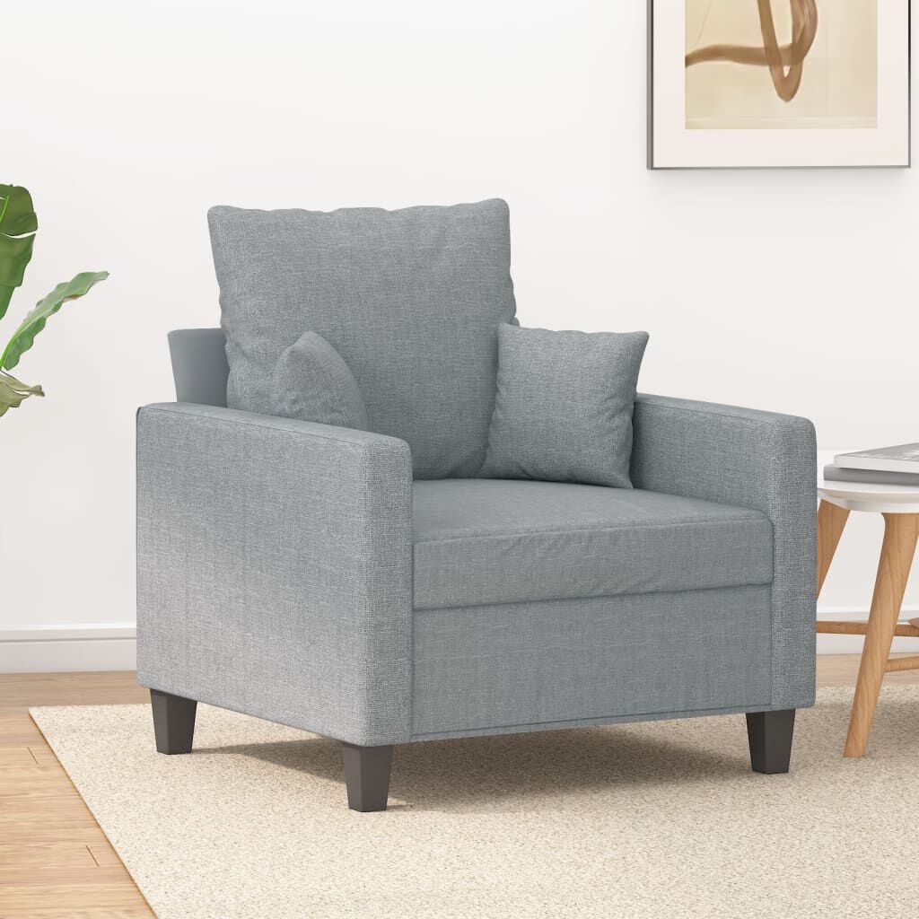 vidaXL Fauteuil Lichtgrijs 60cm - 35% Korting! Zo Goed Als Nieuw