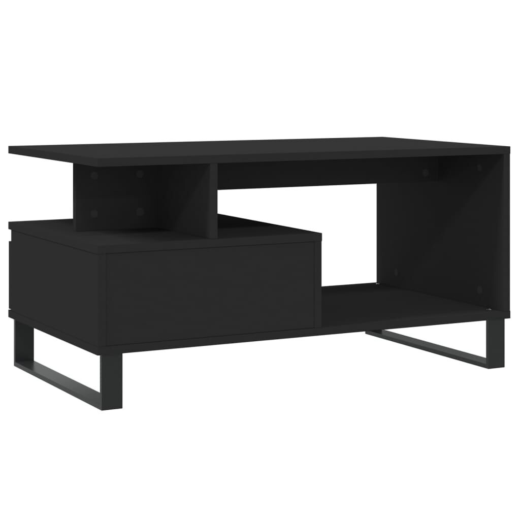 Salontafel Zwart Hout 90x49cm - 35% Korting! Zo Goed Als Nieuw