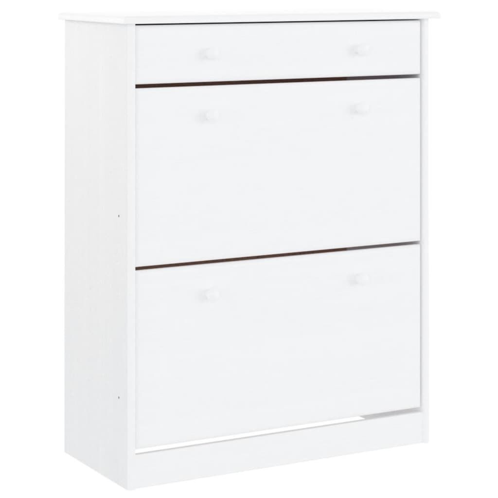 vidaXL Schoenenkast Wit Grenenhout 77cm - 35% Korting!