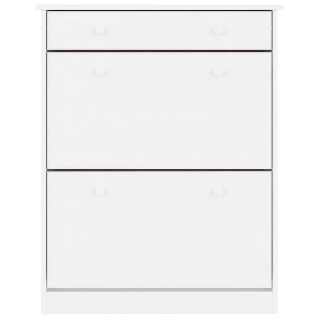 vidaXL Schoenenkast Wit Grenenhout 77cm - 35% Korting!