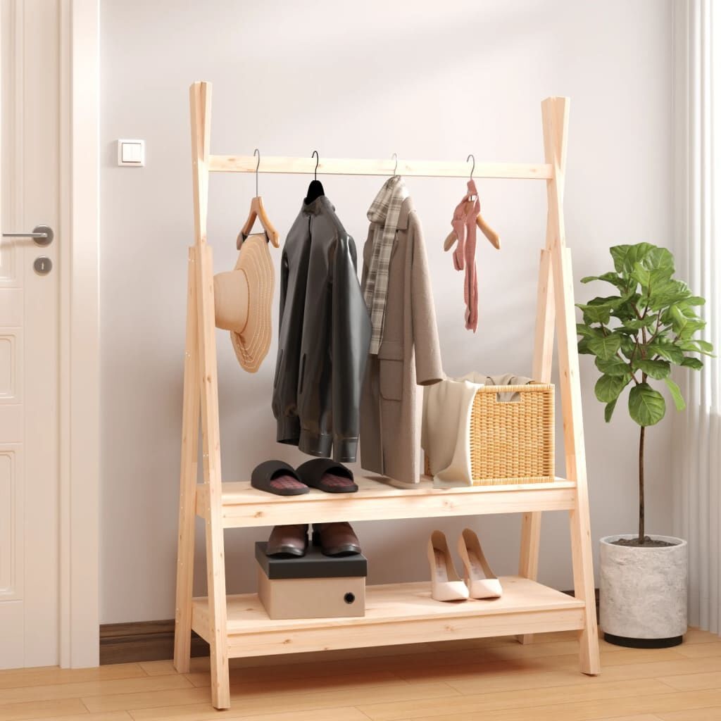 VidaXL Kledingrek Grenenhout 100cm - 40% Korting!